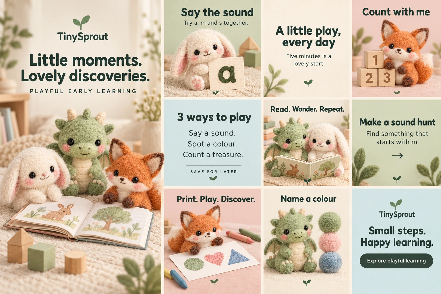 TinySprout · little moments, big discoveries concept