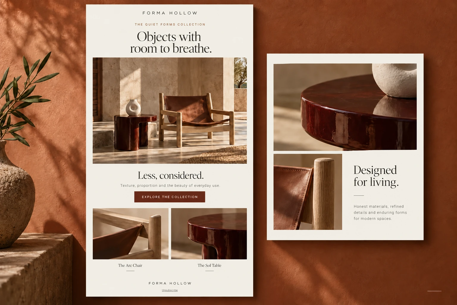 Forma Hollow furniture collection email