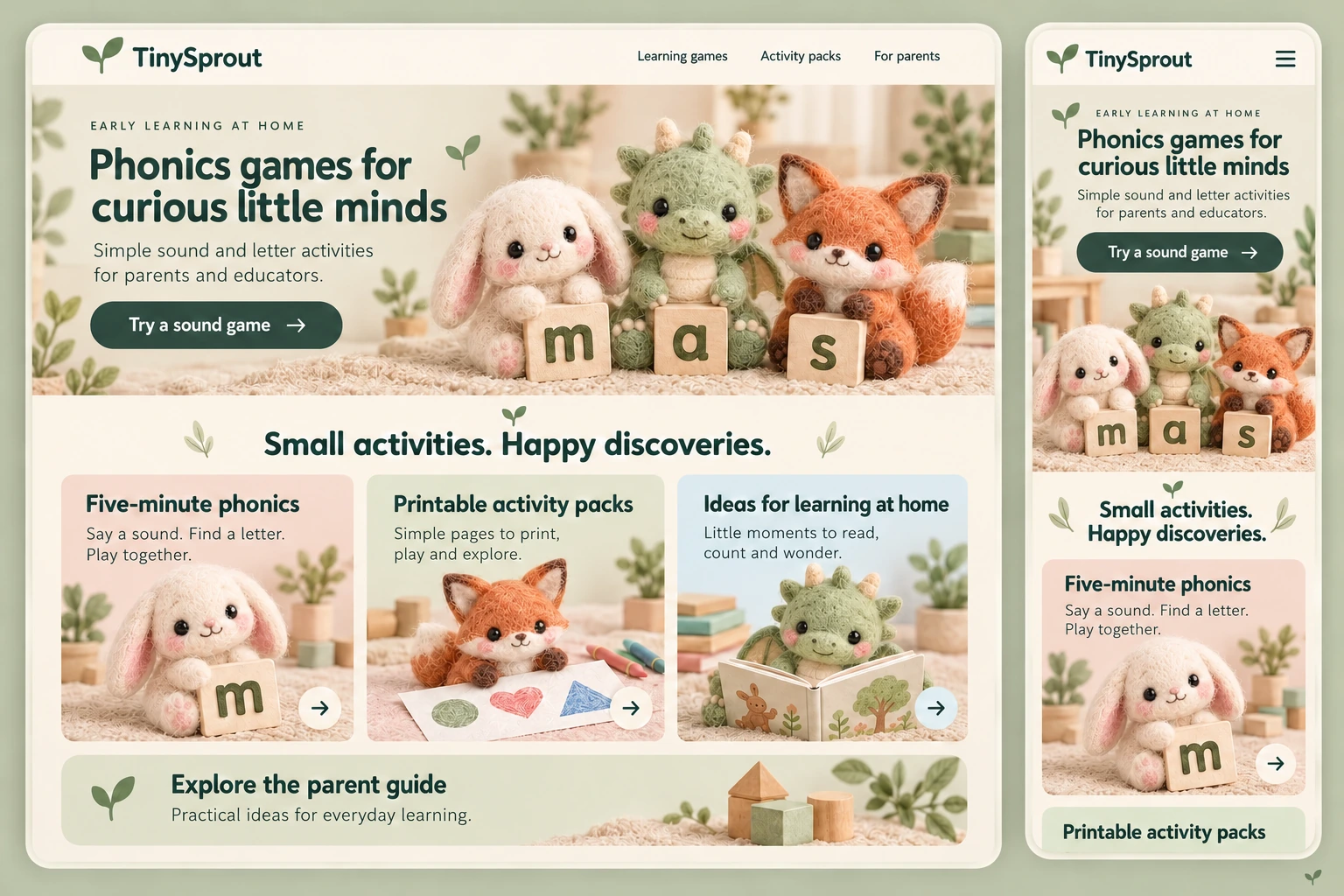 TinySprout website
