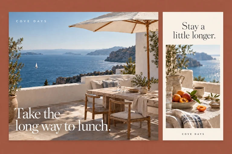 Cove Days travel posts and story graphics