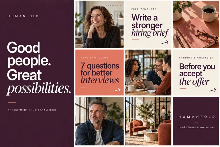 Humanfold social grid with employer and candidate advice