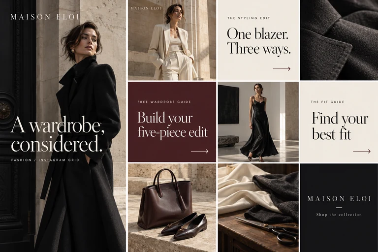 Maison Eloi social grid with styling and fit advice