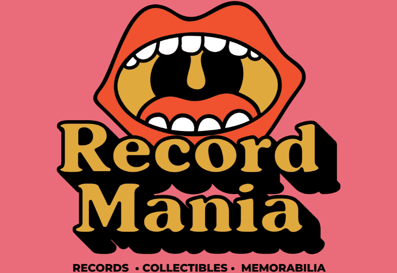 Record Mania logo, branding, stationery, signage, print and digital design for a retail business in Melbourne Australia