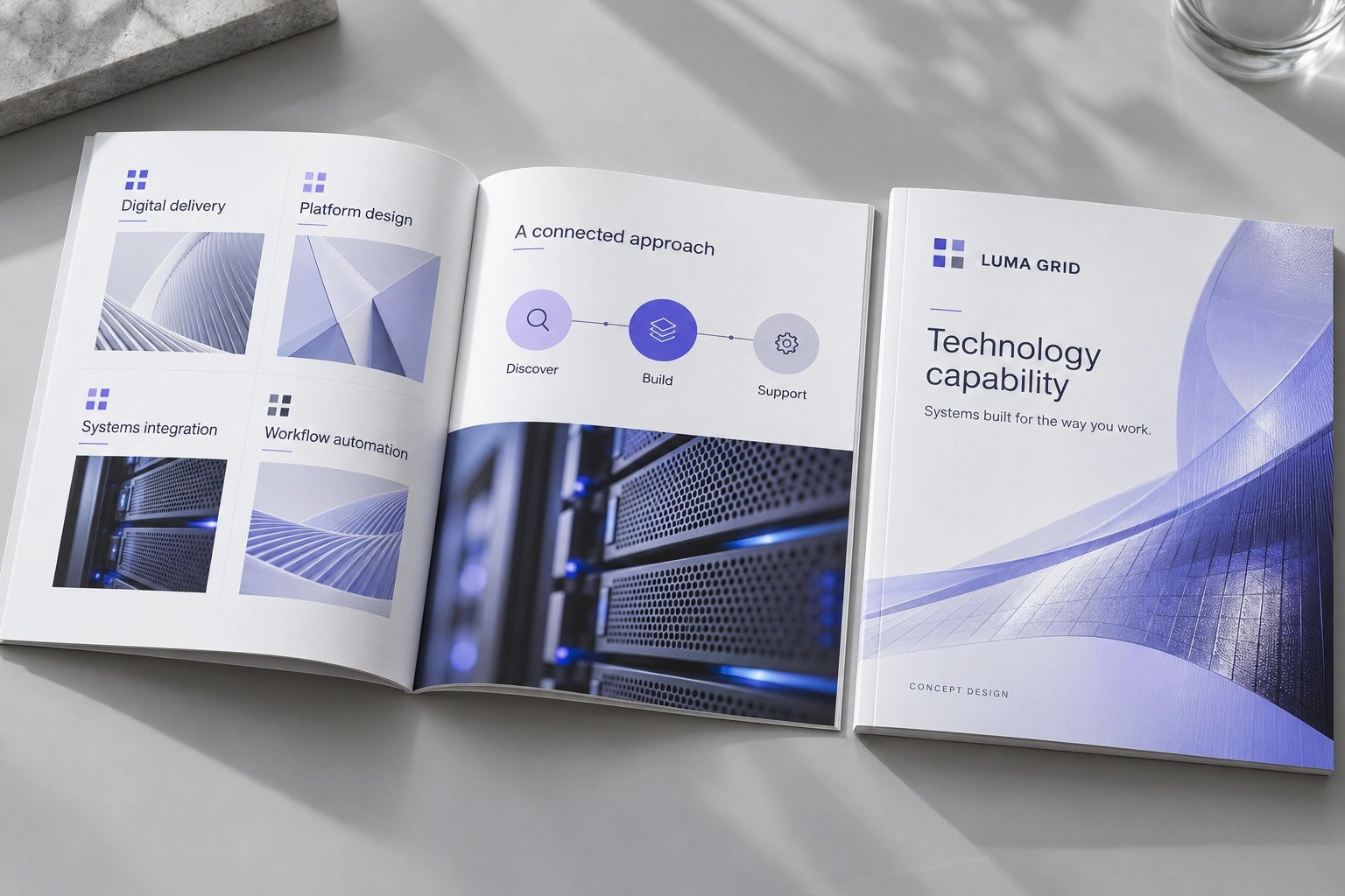 Luma Grid · technology capability statement concept — fictional concept design for private review
