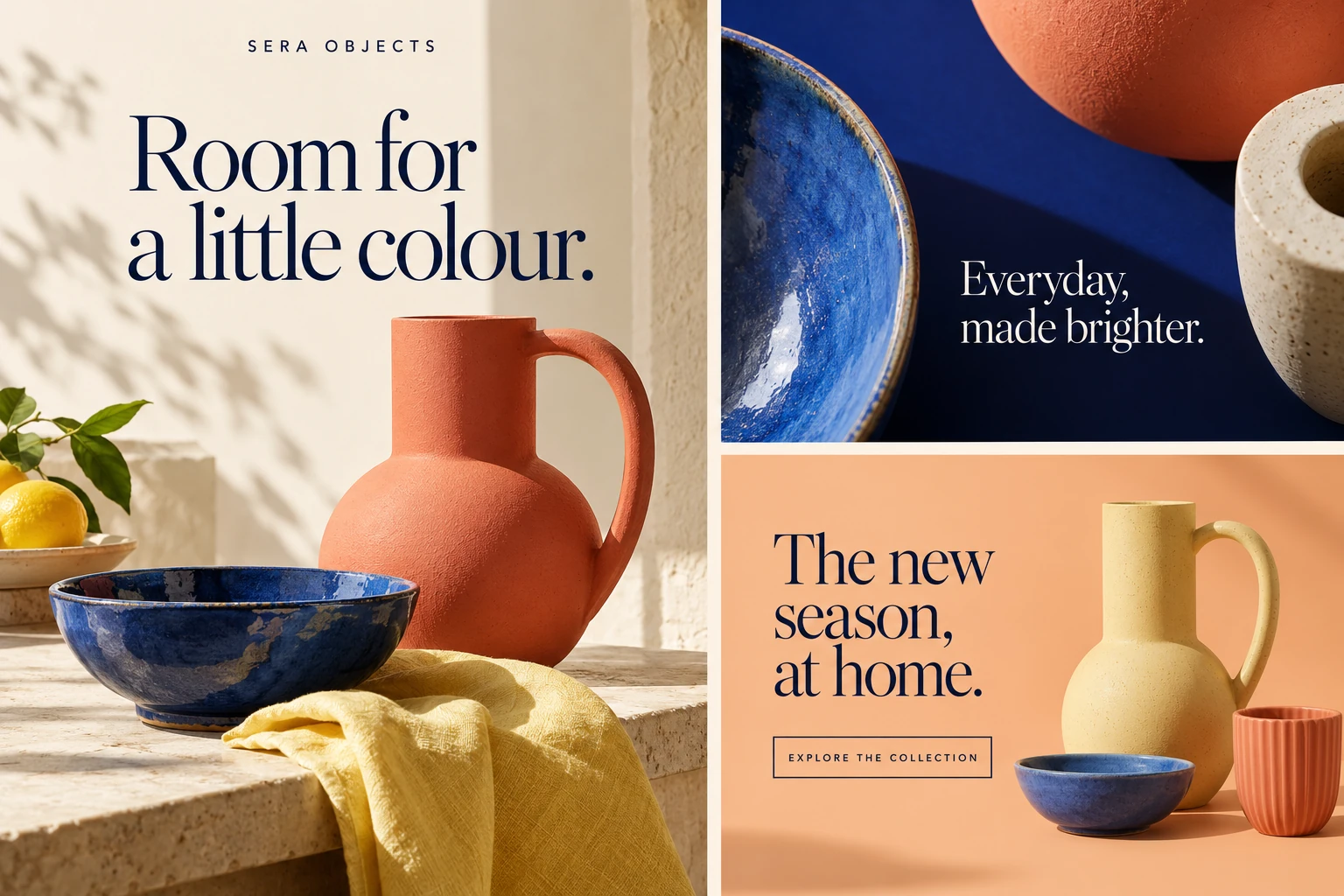 SERA OBJECTS Retail seasonal campaign design mockup