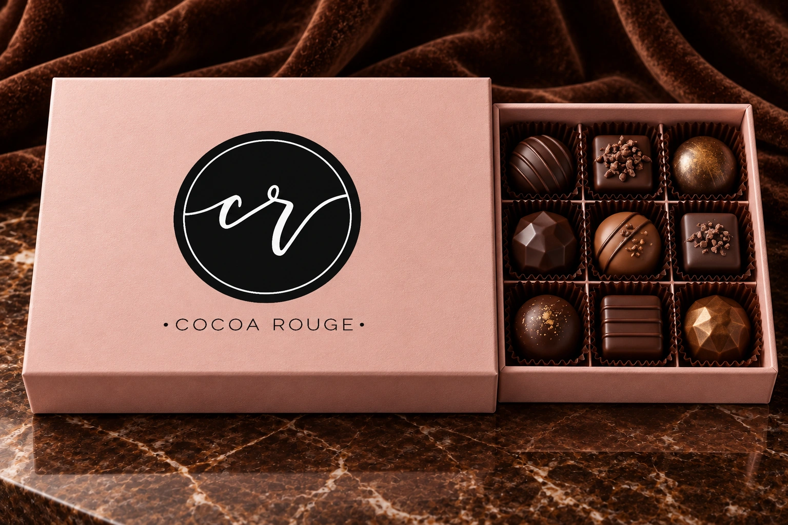 Cocoa Rouge · Chocolate packaging