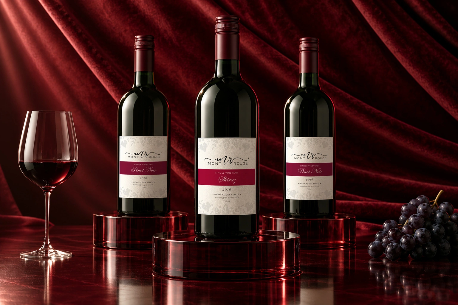 Mont rouge velvet vintages design presentation