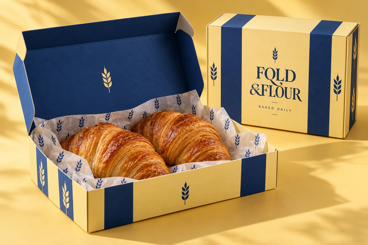 Bakery takeaway box design presentation