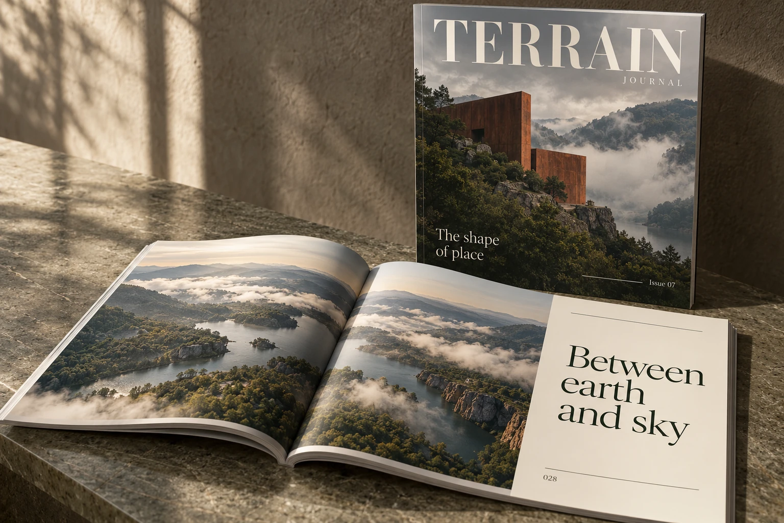 Editorial magazine design presentation
