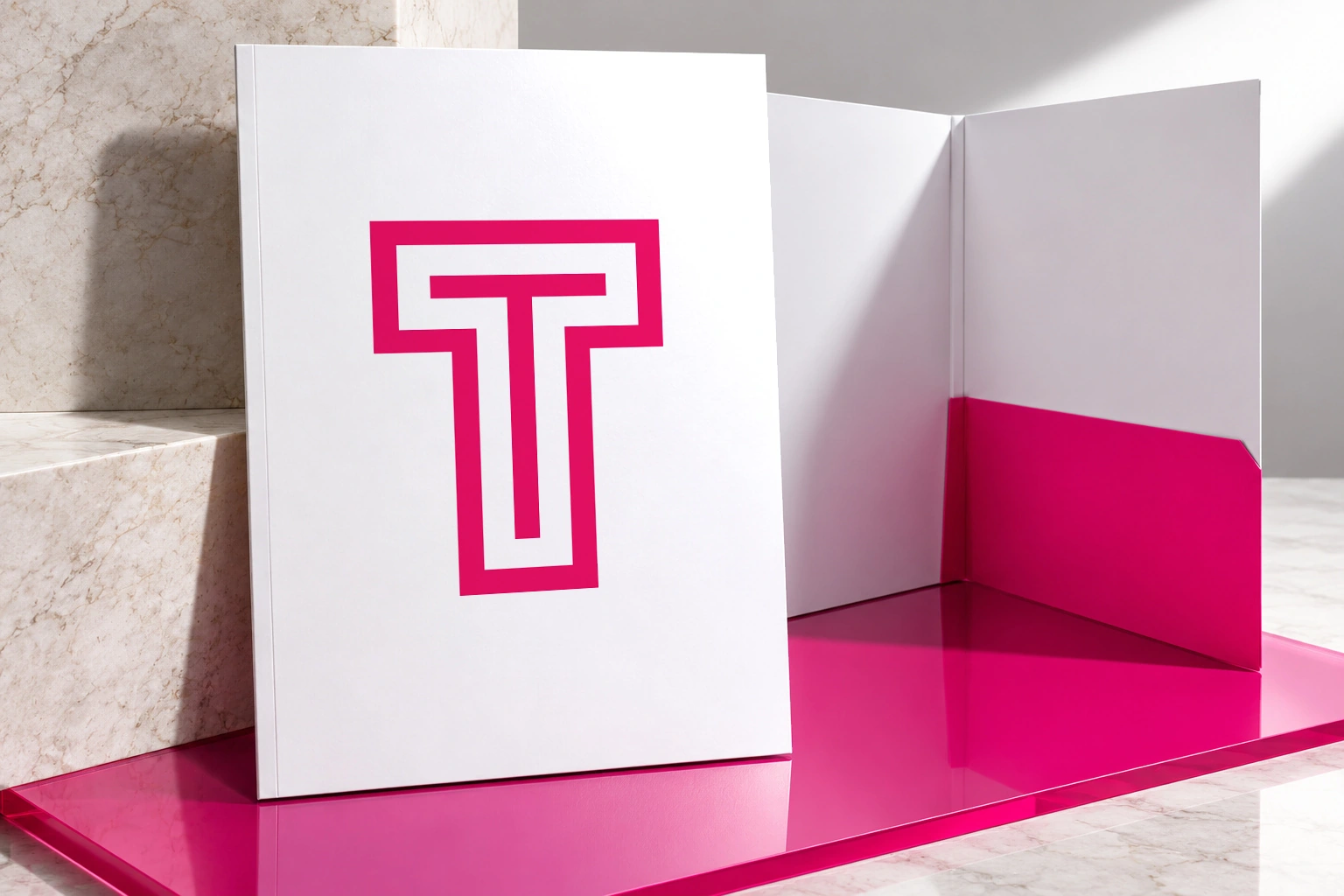 Tax store presentation folder design presentation