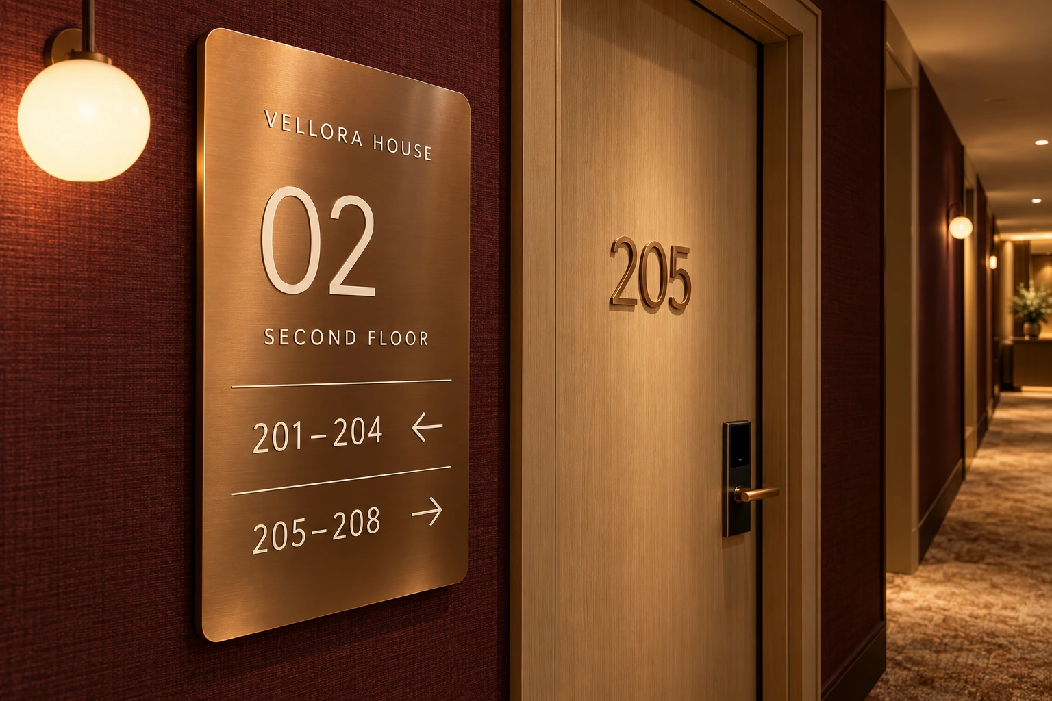 Vellora house hotel room directory design presentation