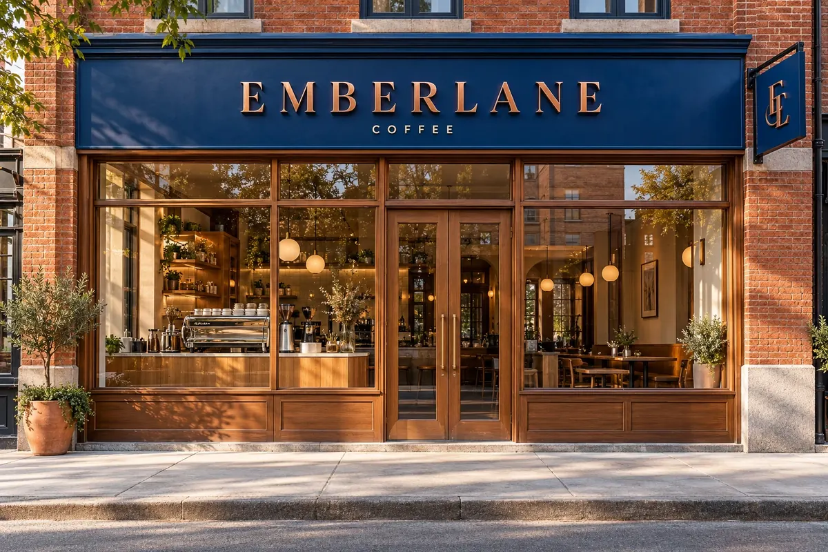 Emberlane Café · Café fascia