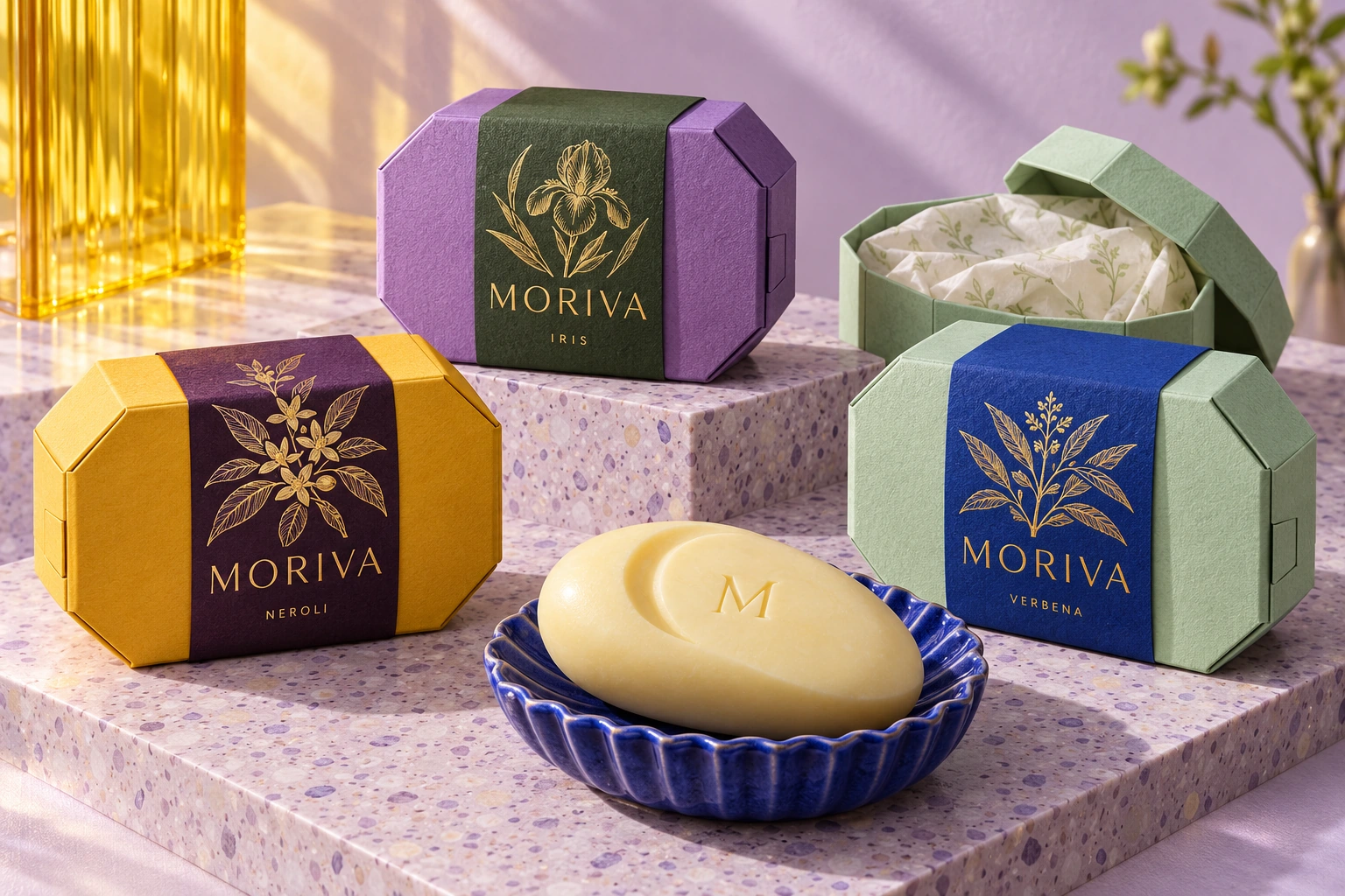 Moriva botanical soap discovery design presentation