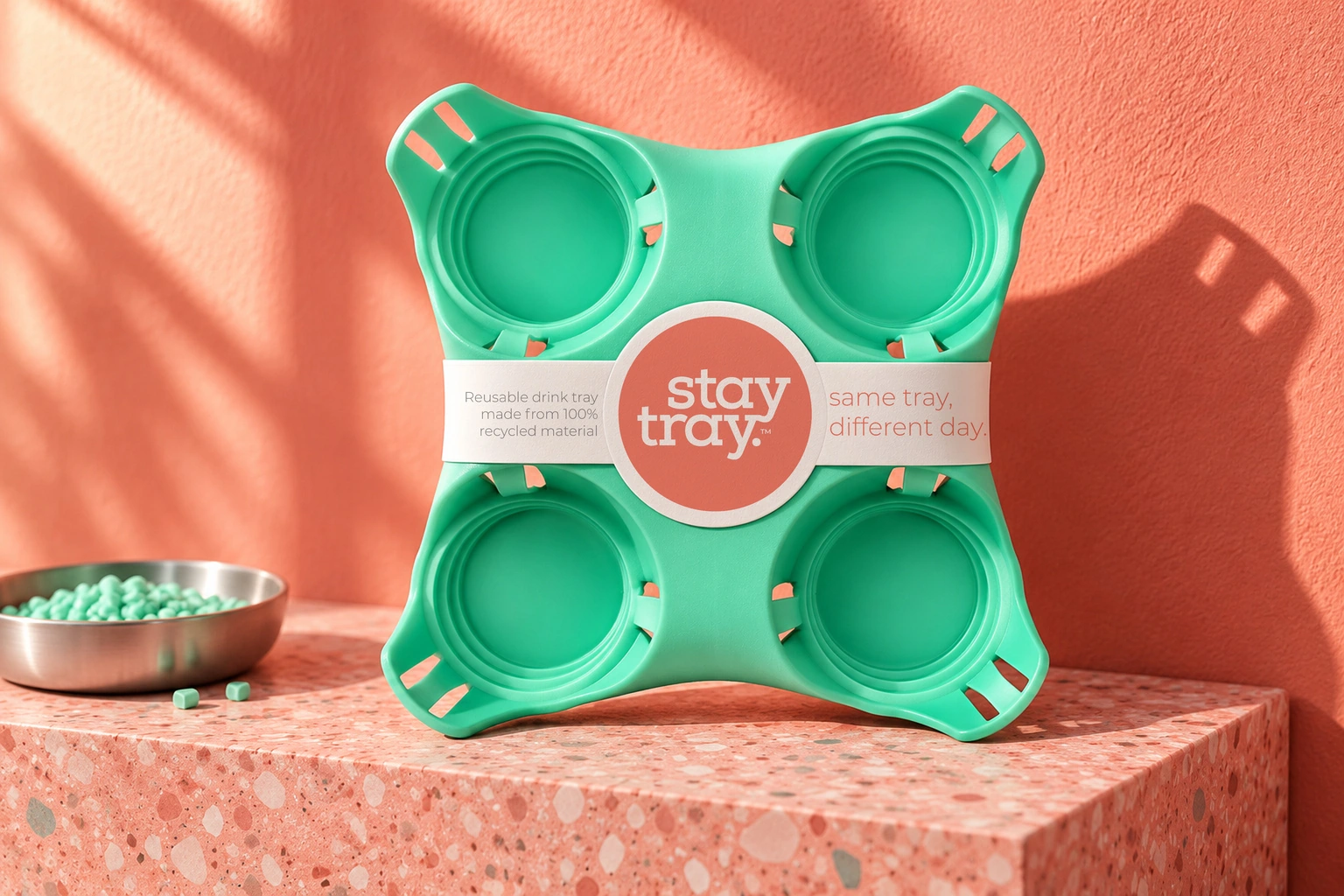 Staytray minty packaging design presentation