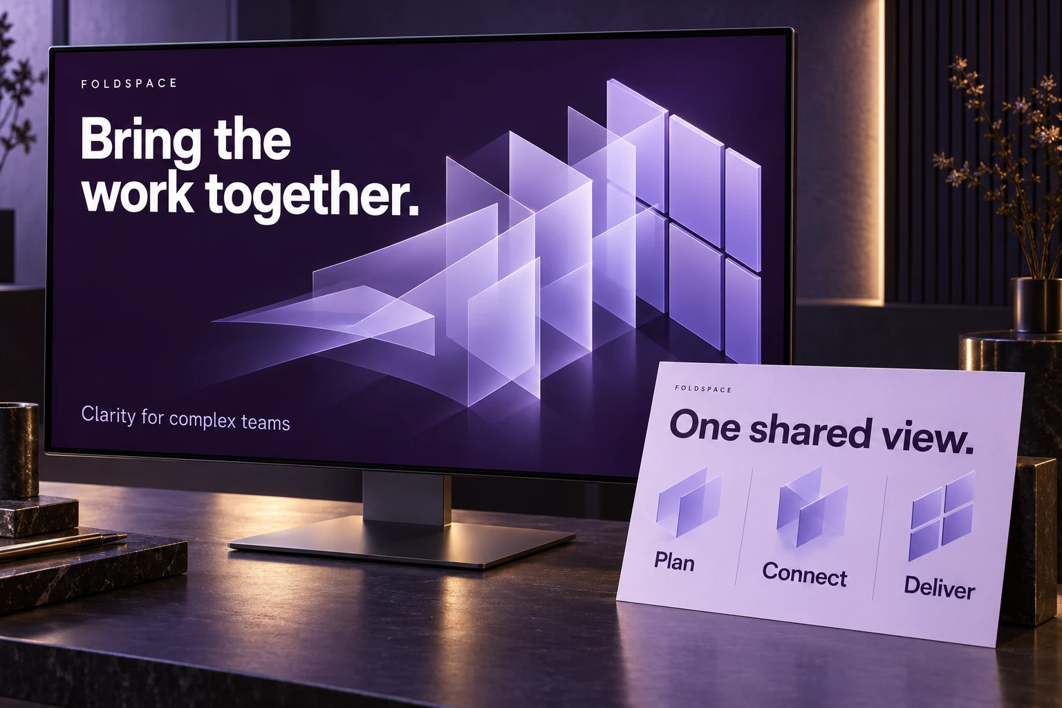 FOLDSPACE SaaS sales presentation design mockup