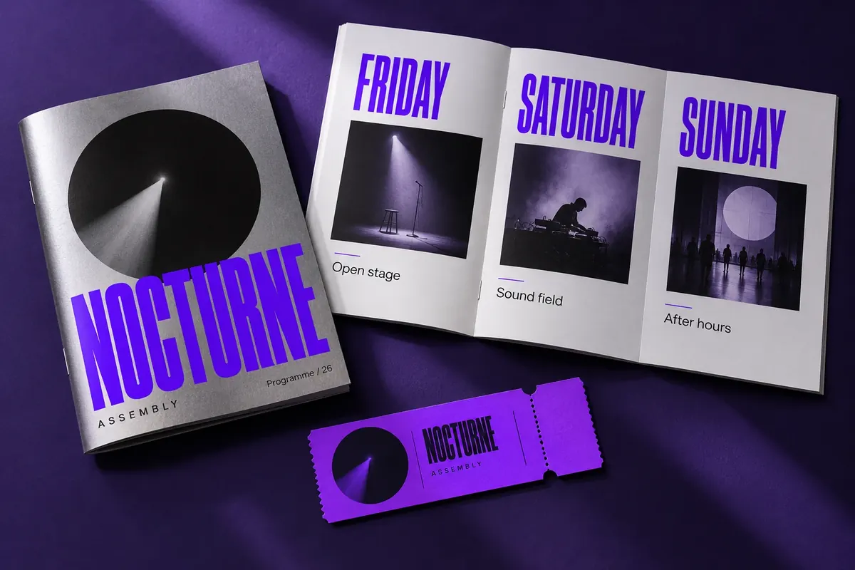 Nocturne Assembly A5 event programme